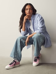 Converse Pink/White Star Player 76 Low Trainers - Image 2 of 2
