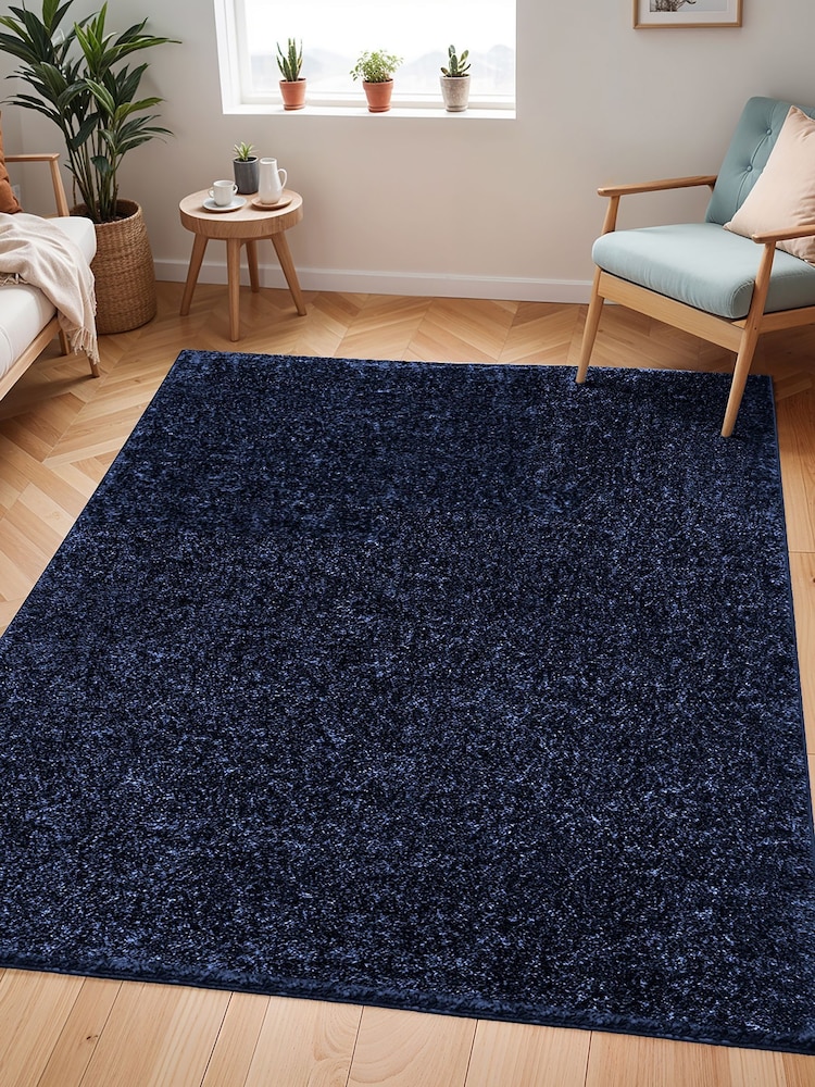 LIVABLISS Navy Cloudy Shaggy Plush Pile Rug - Image 2 of 6