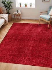 LIVABLISS Red Cloudy Shaggy Plush Pile Rug - Image 1 of 8