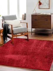 LIVABLISS Red Cloudy Shaggy Plush Pile Rug - Image 2 of 8