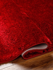 LIVABLISS Red Cloudy Shaggy Plush Pile Rug - Image 6 of 8