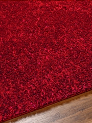 LIVABLISS Red Cloudy Shaggy Plush Pile Rug - Image 7 of 8