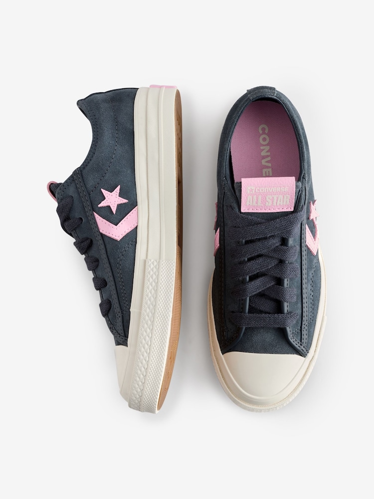 Converse Brown/White Star Player 76 Low Trainers - Image 6 of 9