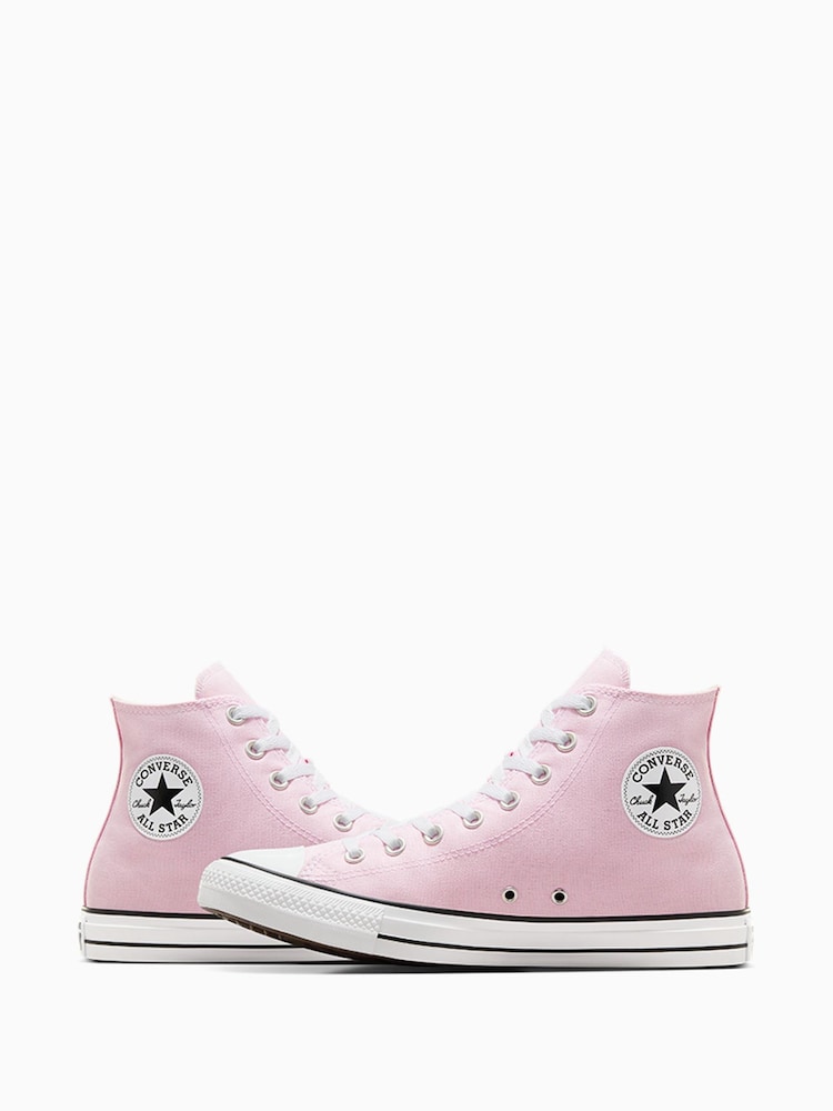 Converse Pink Chuck Taylor All Star High Top Trainers - Image 2 of 7