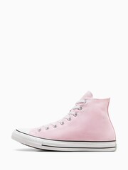 Converse Pink Chuck Taylor All Star High Top Trainers - Image 3 of 7