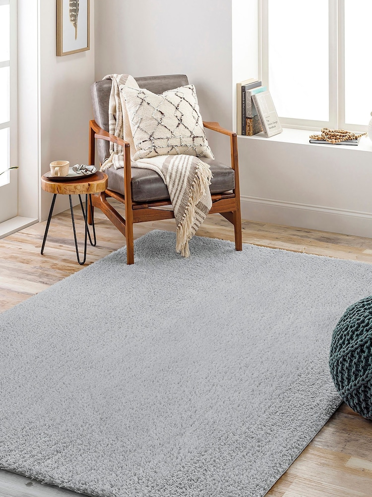 LIVABLISS Grey Cloudy Shaggy Plush Pile Rug - Image 1 of 6