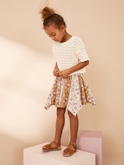 Ochre Yellow Floral Print Skirt (3-16yrs) - Image 2 of 8