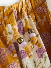 Ochre Yellow Floral Print Skirt (3-16yrs) - Image 5 of 8