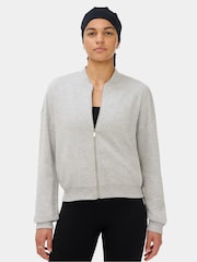 Gri - Jachetă Sweaty Betty After Class cu fermoar - Imaginea 1 din 6