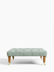 Laura Ashley Baron Chenille Pale Grey Green Ropsley Footstool - Image 2 of 6