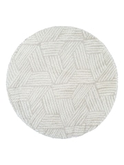 LIVABLISS Ivory Geo Cloudy Shaggy Plush Pile Rug - Image 7 of 8
