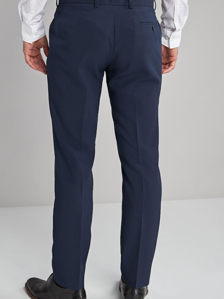 Marineblau/blau - Formelle, maschinenwaschbare Hose ohne Bundfalte - Bild 2 von 6