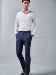 Marineblau/blau - Formelle, maschinenwaschbare Hose ohne Bundfalte - Bild 3 von 6