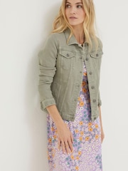FatFace Green Tasha Denim Jacket - Image 1 of 5