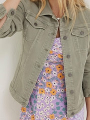 FatFace Green Tasha Denim Jacket - Image 4 of 5