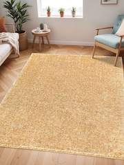 LIVABLISS Yellow Cloudy Shaggy Plush Pile Rug - Image 1 of 8