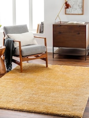 LIVABLISS Yellow Cloudy Shaggy Plush Pile Rug - Image 2 of 8