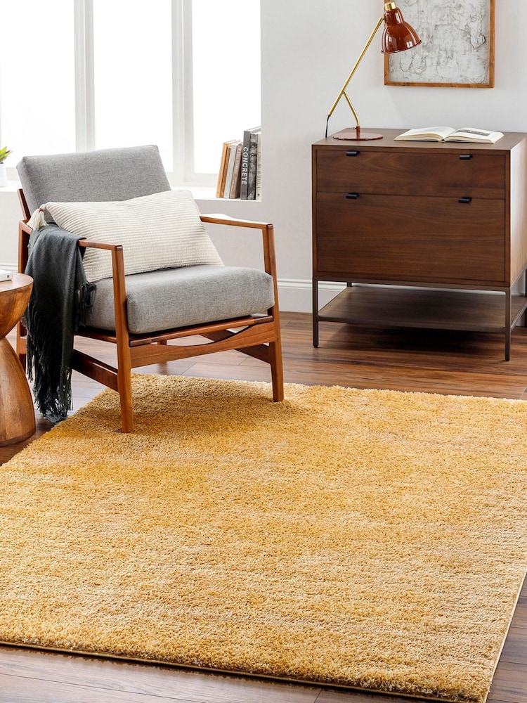 LIVABLISS Yellow Cloudy Shaggy Plush Pile Rug - Image 2 of 8 LIVABLISS Yellow Cloudy Shaggy Plush Pile Rug - Image 2 of 8