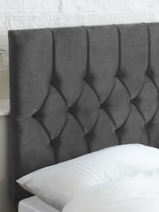 Catherine Lansfield Grey Boutique Velvet Headboard - Image 1 of 2
