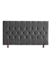 Catherine Lansfield Grey Boutique Velvet Headboard - Image 2 of 2