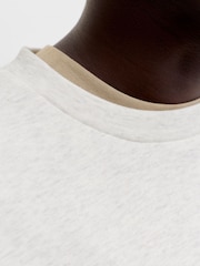 JACK & JONES Off-White Oversized Crew Neck Sweat Top - Image 4 of 7