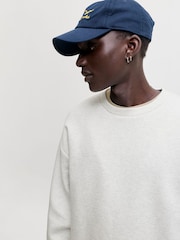 JACK & JONES Off-White Oversized Crew Neck Sweat Top - Image 6 of 7