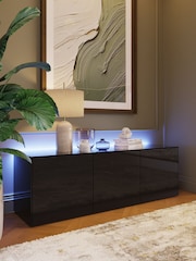Frank Olsen Black Smart LED Large TV Stand - Image 5 of 10