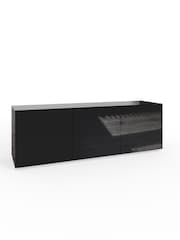 Frank Olsen Black Smart LED Large TV Stand - Image 6 of 10