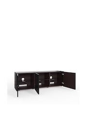 Frank Olsen Black Smart LED Large TV Stand - Image 7 of 10