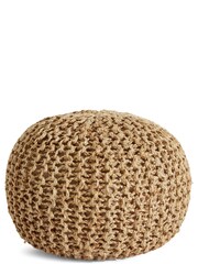Natural Knitted Jute Pouffe - Image 2 of 3