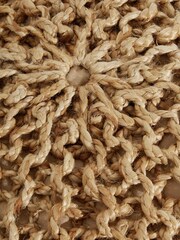 Natural Knitted Jute Pouffe - Image 3 of 3