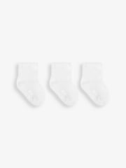 JoJo Maman Bébé White 3-Pack Princess Socks - Image 1 of 1