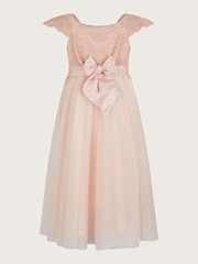 Monsoon Pink Estella Embroidered Dress - Image 3 of 4