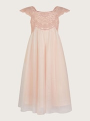 Monsoon Pink Estella Embroidered Dress - Image 4 of 4