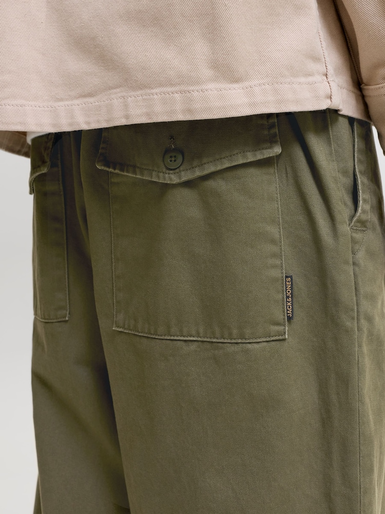 أخضر - بنطلون بقصّة رجل واسعة من JACK & JONES - صورة 6 من 6