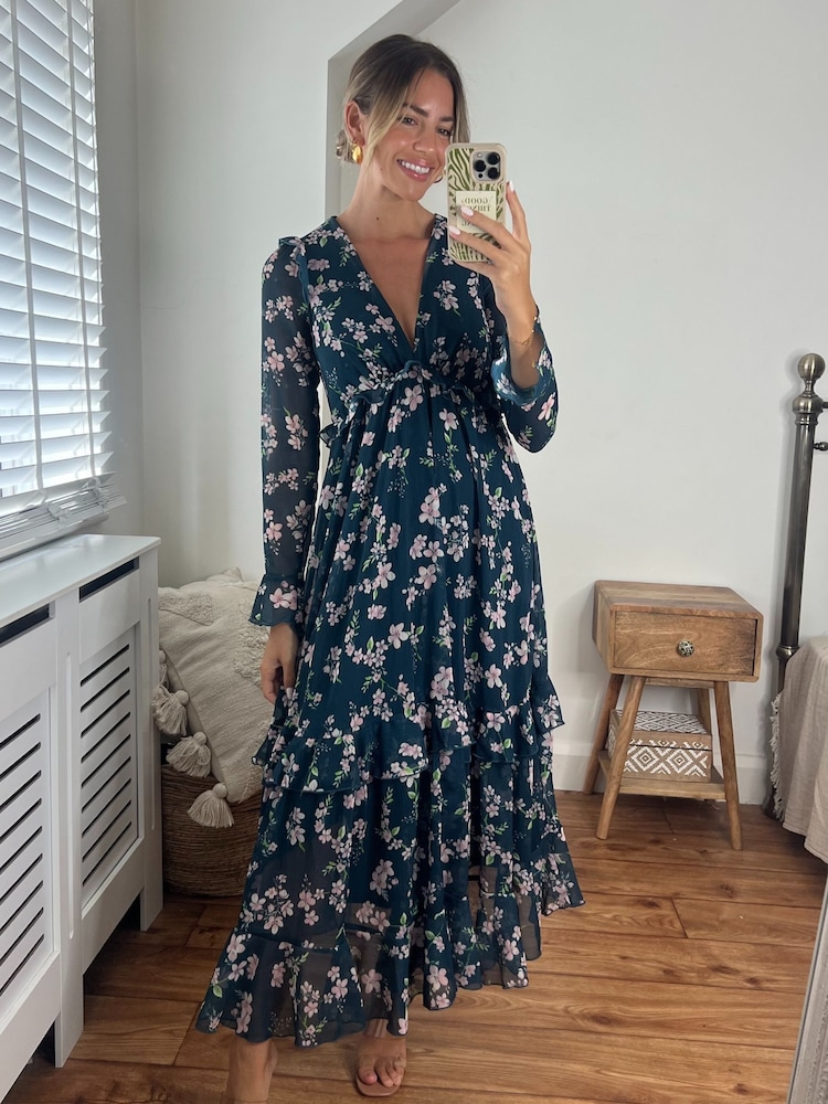 Style Cheat Green Birdie Frill Tie Back Dress - Image 1 of 4 Style Cheat Green Birdie Frill Tie Back Dress - Image 1 of 4