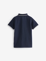 Rdeče-modra - 100% Cotton kratek rokav; s kratkimi rokavi z izrazitim barvnim vzorcem polo majice (3-16yrs) - Slika 2 iz 3