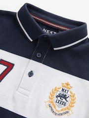 Rdeče-modra - 100% Cotton kratek rokav; s kratkimi rokavi z izrazitim barvnim vzorcem polo majice (3-16yrs) - Slika 3 iz 3