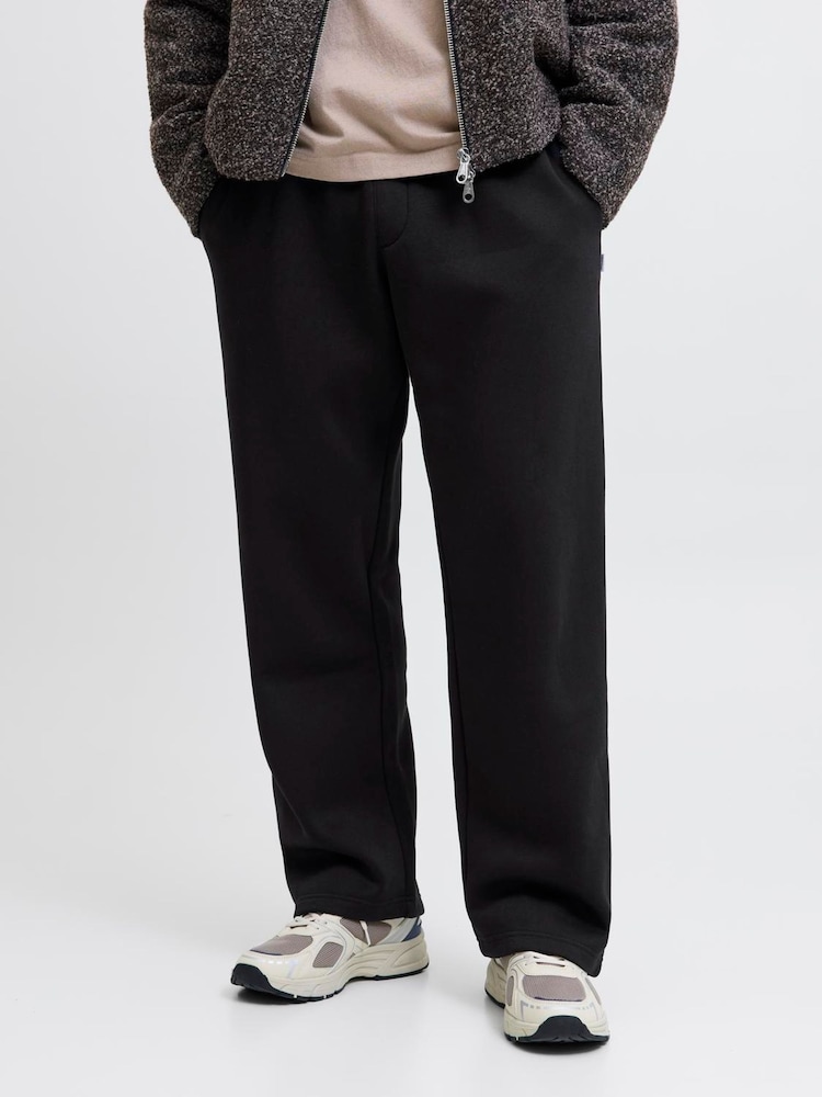 JACK & JONES Black Bill Wide Fit Sweat Joggers - Image 1 of 7 JACK & JONES Black Bill Wide Fit Sweat Joggers - Image 1 of 7