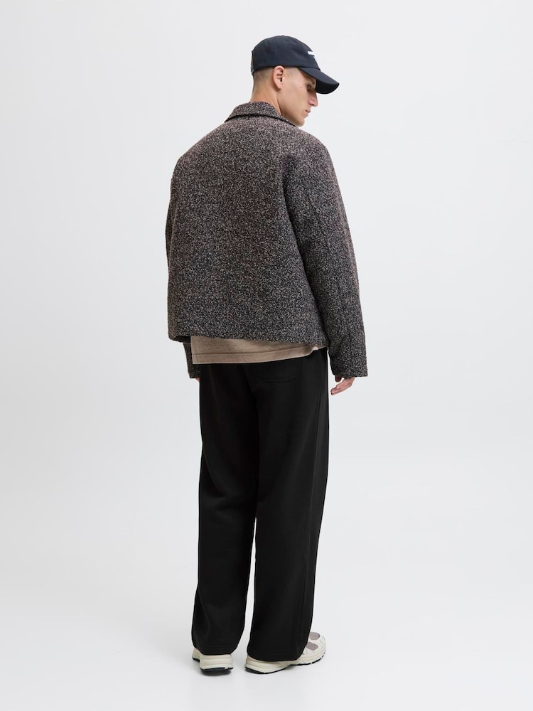 JACK & JONES Black Bill Wide Fit Sweat Joggers - Image 2 of 7 JACK & JONES Black Bill Wide Fit Sweat Joggers - Image 2 of 7