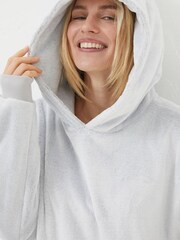 FatFace Grey Coniston Snuggle Longline Hoodie - Image 4 of 6
