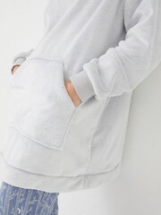 FatFace Grey Coniston Snuggle Longline Hoodie - Image 5 of 6