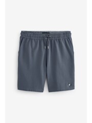 Navy Blue/Grey Texture 100% Cotton Lightweight Joggers Shorts 2 Pack - Image 12 of 14