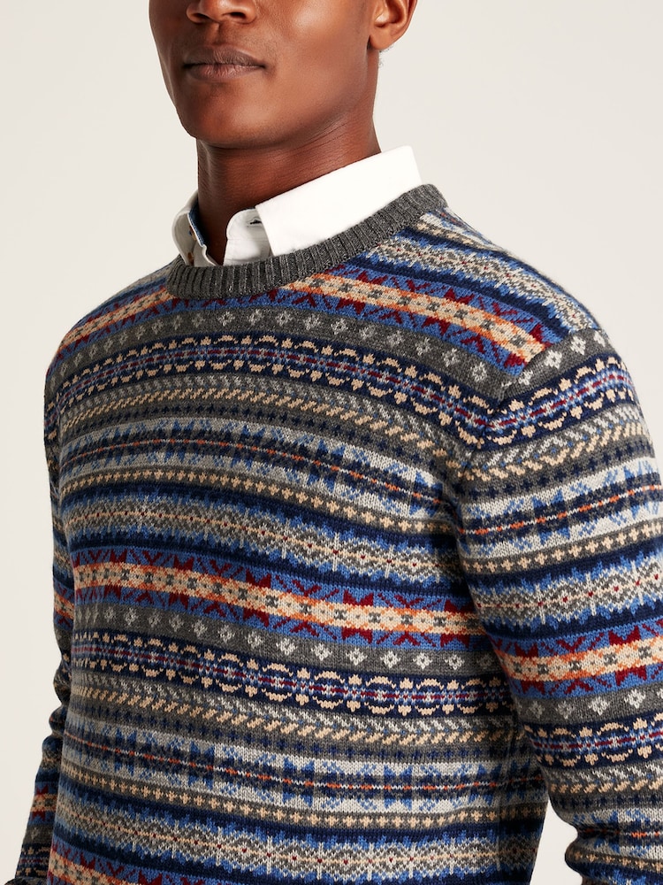 Joules Fair Isle Grey Jumper - Image 6 of 6 Joules Fair Isle Grey Jumper - Image 6 of 6