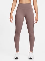 Nike Brown Dri-FIT One High Waisted Leggings - Image 1 of 9