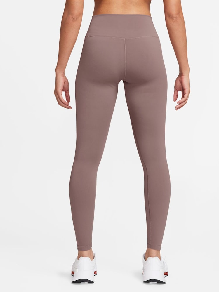Nike Brown Dri-FIT One High Waisted Leggings - Image 2 of 9