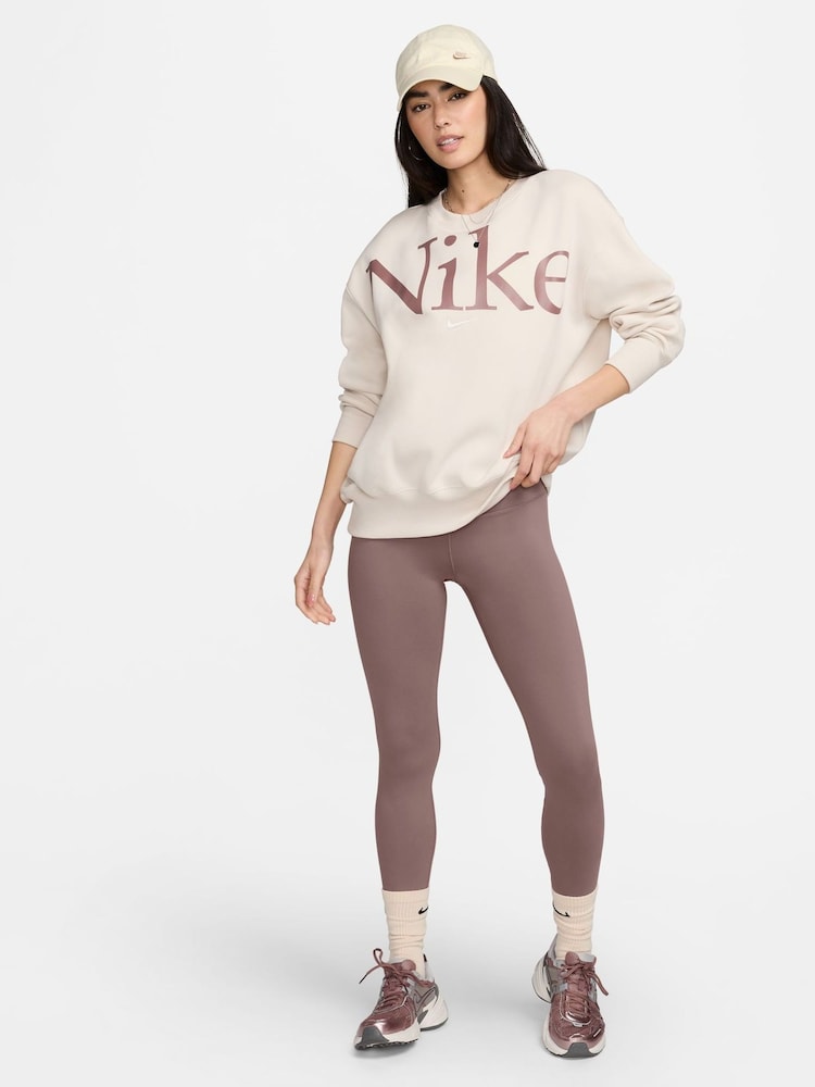 Nike Brown Dri-FIT One High Waisted Leggings - Image 8 of 9