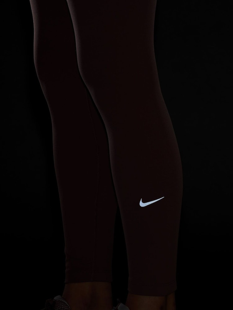 Nike Brown Dri-FIT One High Waisted Leggings - Image 9 of 9