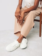 White Forever Comfort® Canvas Baseball Trainers - Image 1 of 2