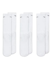 Nike White Crew Everyday Cushioned Crew Socks 3 Pack - Image 3 of 3